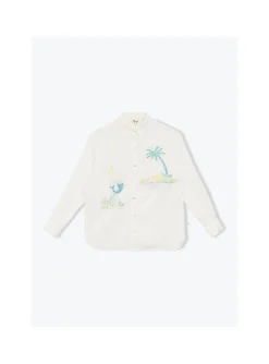 Chemise Femme Broderie Palmier
