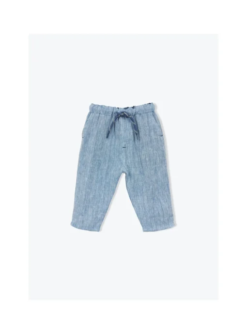 Pantalon Bébé Lin Chiné