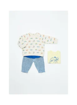 Pantalon Bébé Lin Chiné