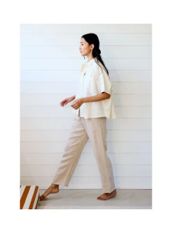 Pantalon Femme Lin Chiné