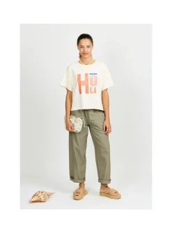 Pantalon Femme Popeline Unie