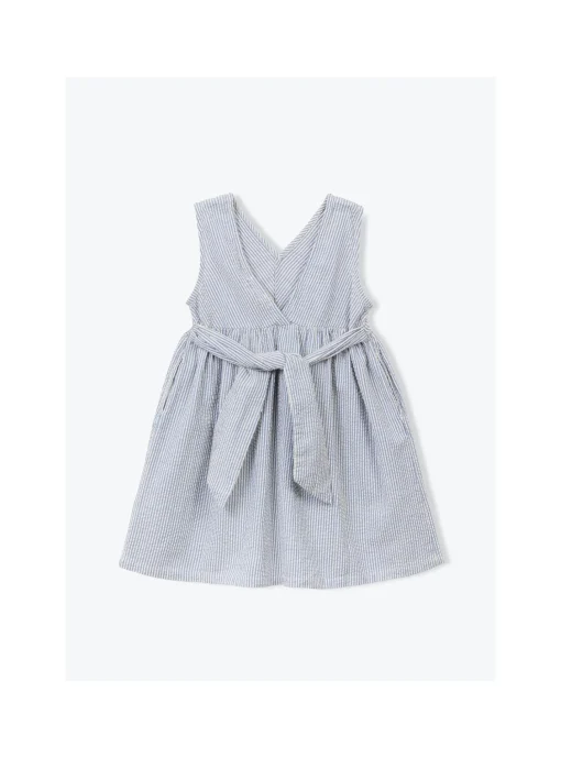 Robe Sans Manches Mini Rayures