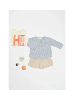 Short Bébé Lin Chiné